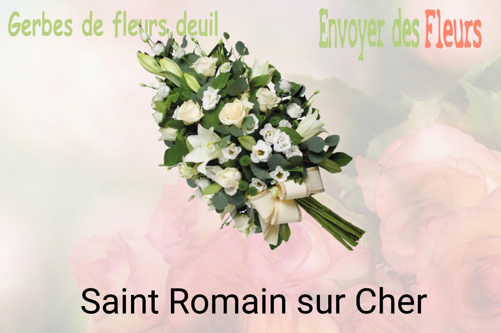 Gerbe de fleurs de deuil livrée à Saint-Romain-sur-Cher
